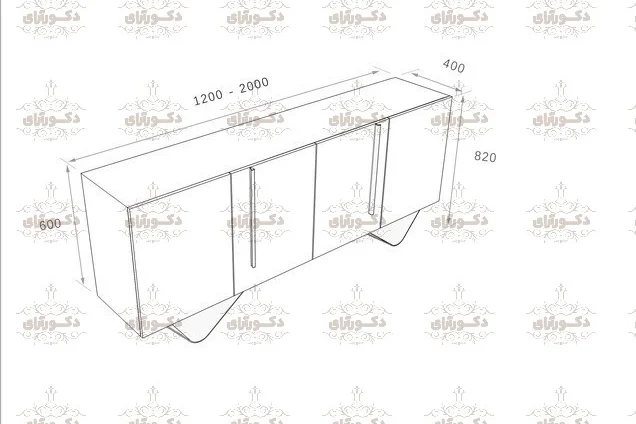 میزکنسول دکورآرای مدل DACO50