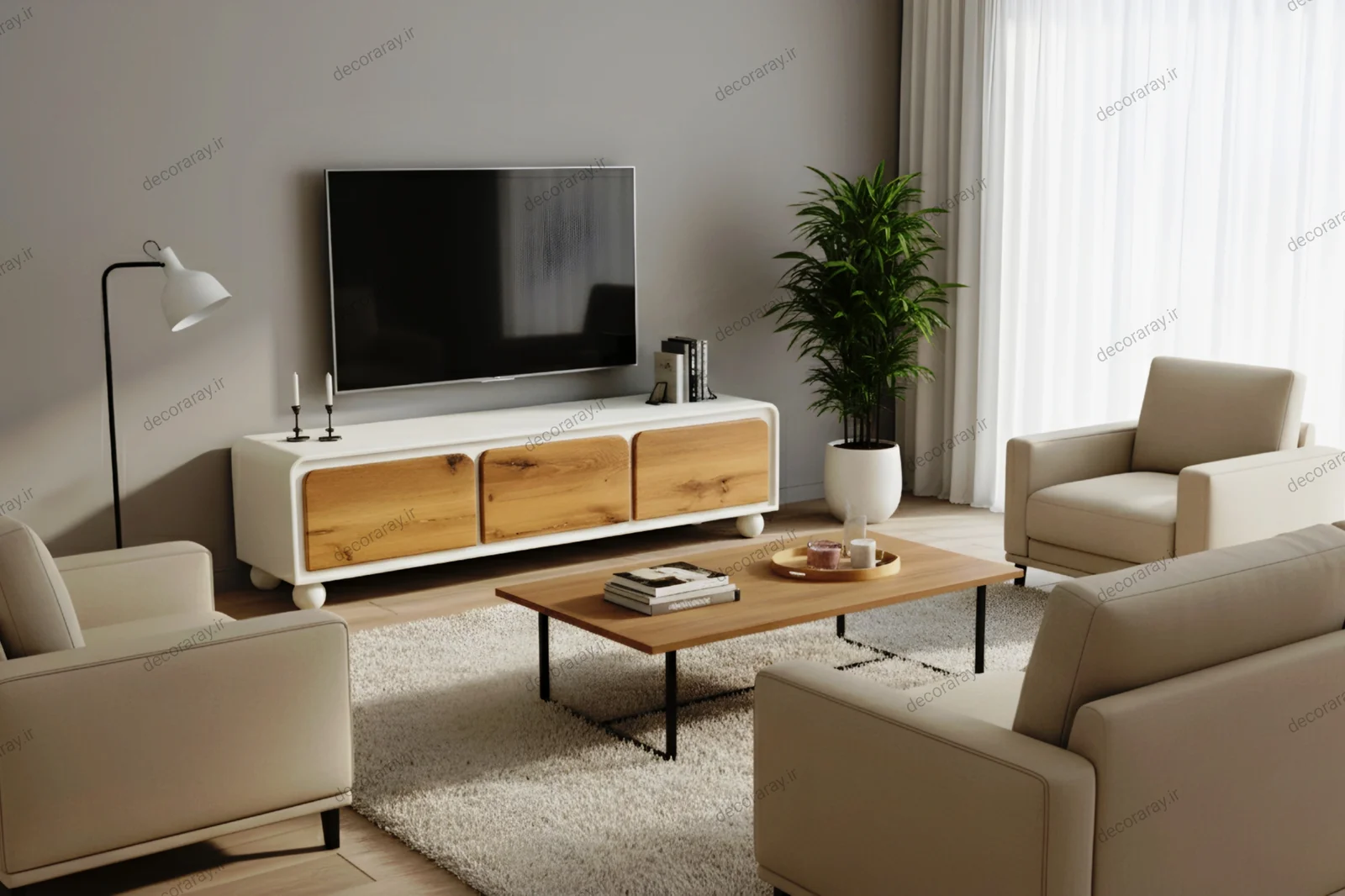 میزتلویزیون دکورآرای مدل DAMTV160