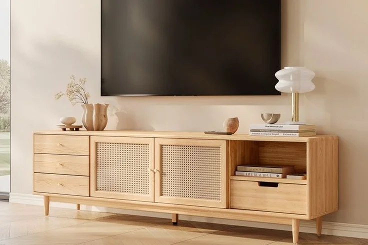 میزتلویزیون حصیری دکورآرای مدل DAMTV350