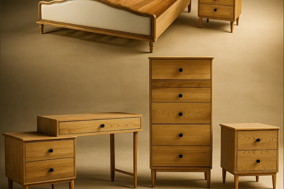 ست تخت، میزآرایش، پاتختی، دراور دکورآرای decor-110